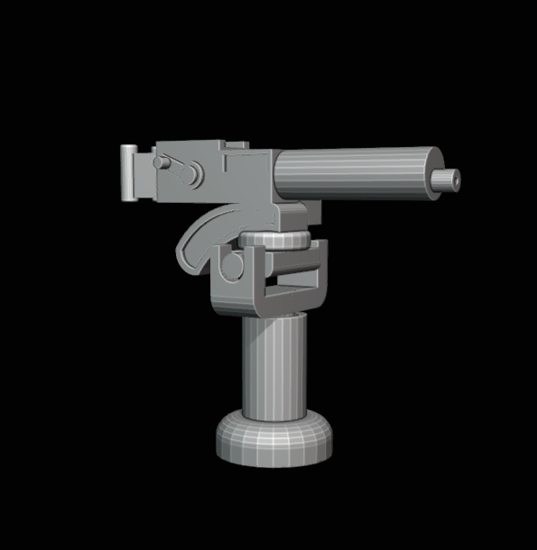 Trench Coat Minis Victorian Scifi Maxim Machine Gun