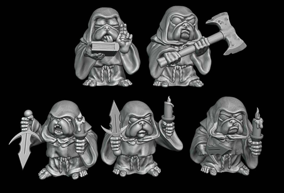Underbelly Scruffians x 14 4 Trench Coat Minis pug cultists