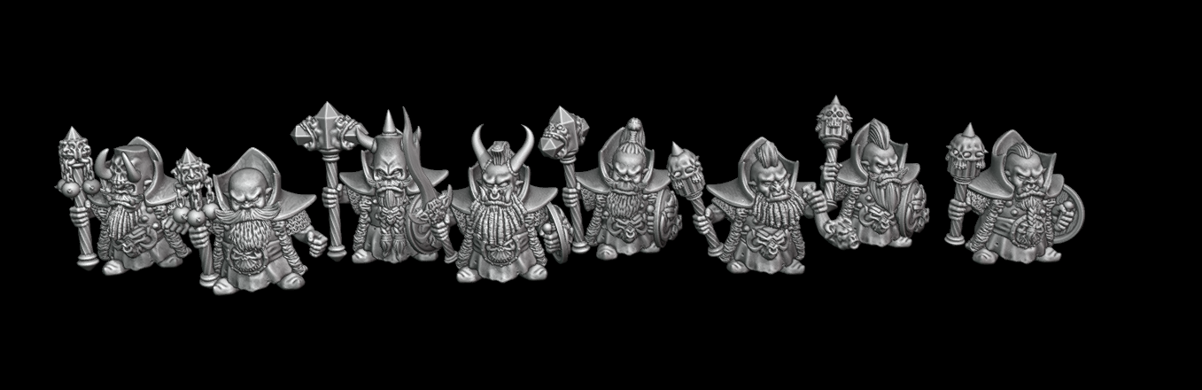 Obsidian Dwarves x 8 1 Obsidian Dwarves x 8